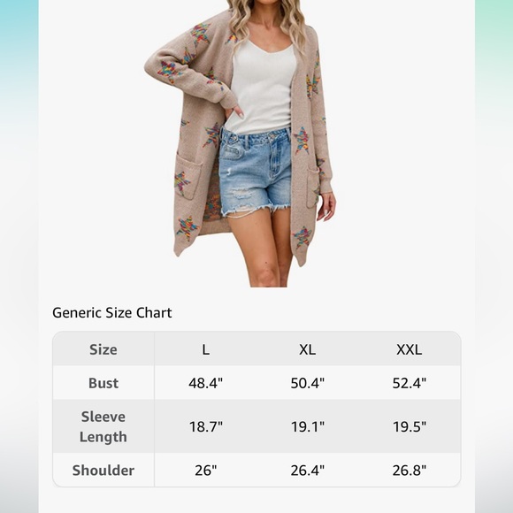 WOMEN’S XL SWEATER STAR NWT FLORAL BLOOMING WOMENS SWEATER JACKET # 370 - Picture 5 of 5